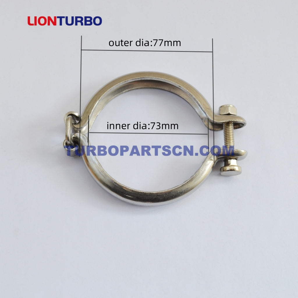 TURBOCHARGER TURBO V-BAND CLAMP 73MM 2.87" TOYOTA BMW SAAB CT2 CT9 TD04 TD04HL