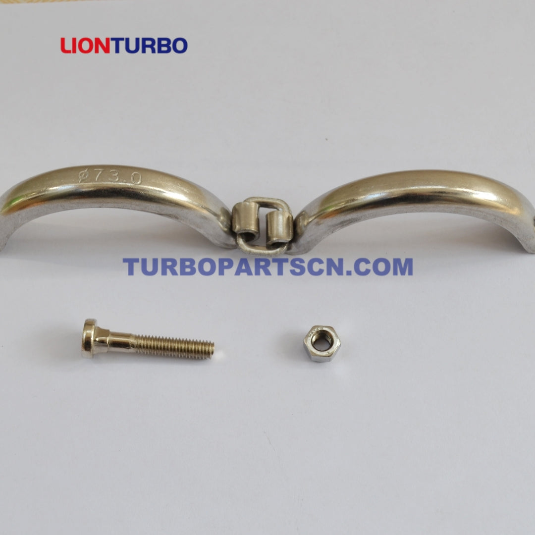 TURBOCHARGER TURBO V-BAND CLAMP 73MM 2.87" TOYOTA BMW SAAB CT2 CT9 TD04 TD04HL